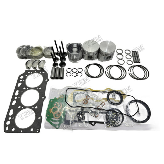 For Yanmar 3T84HL Overhaul Gasket Kit Repair Part Gasket Piston Set