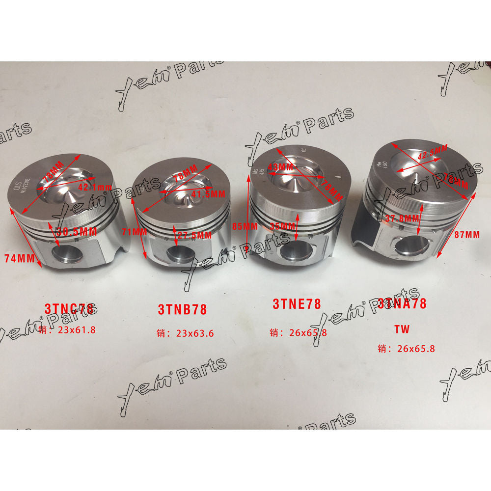 Piston For Yanmar 3TNB78 Engine parts