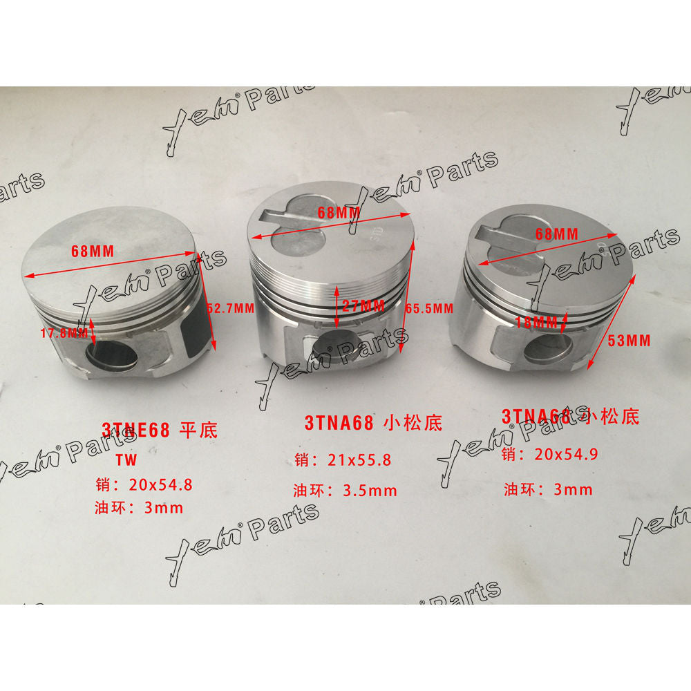 Piston For Yanmar 3TNE68 Engine parts
