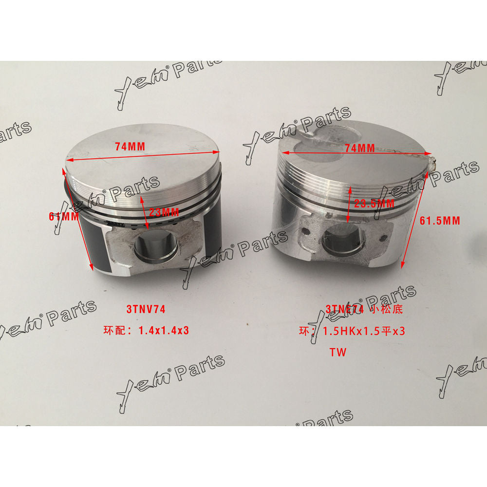 Piston For Yanmar 3TNV74 Engine parts