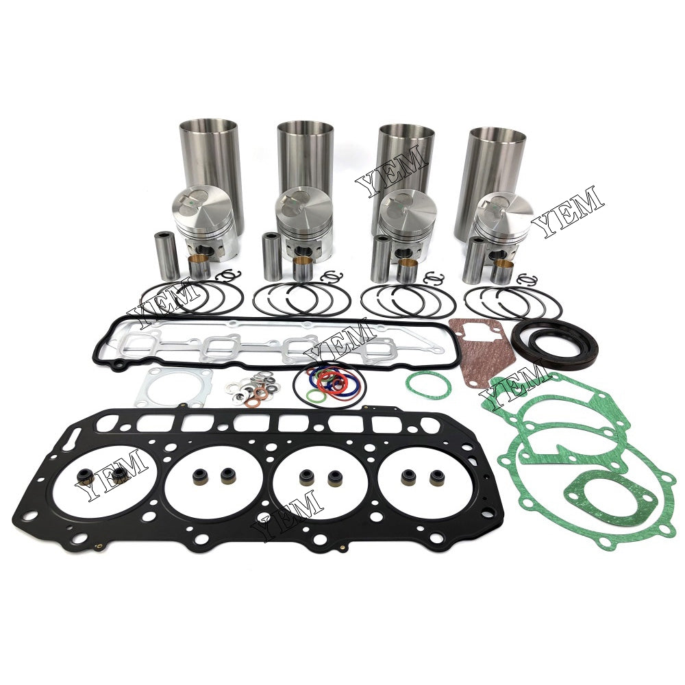 New Cylinder Liner Kit With Gasket Set For Yanmar 4D94E Engine parts