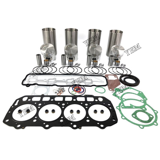 New Cylinder Liner Kit With Gasket Set For Yanmar 4D94E Engine parts