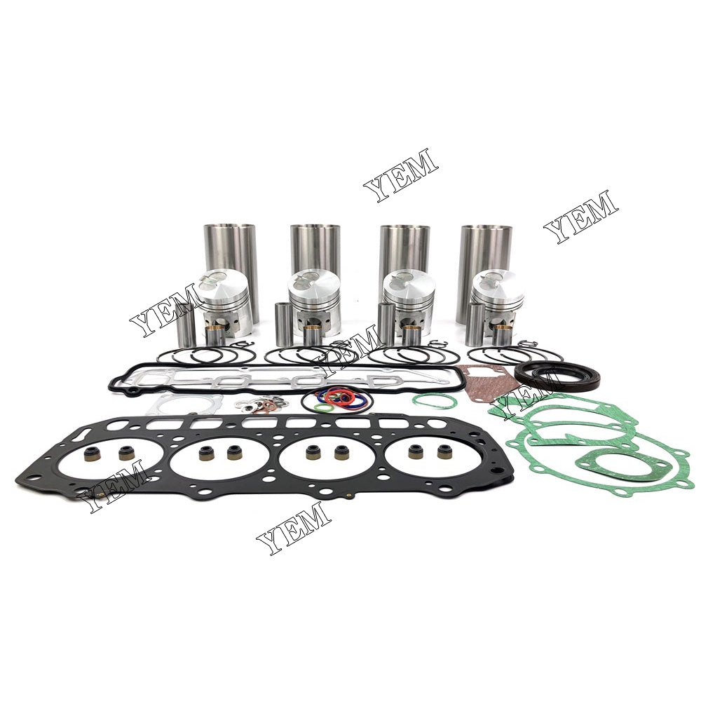 New Cylinder Liner Kit With Gasket Set For Yanmar 4D94E Engine parts