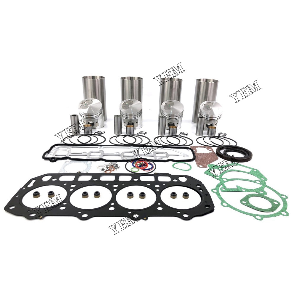 New Cylinder Liner Kit With Gasket Set For Yanmar 4D94E Engine parts