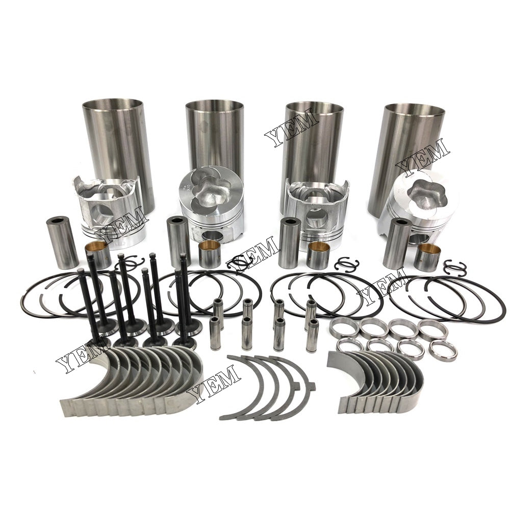 Cylinder Liner Kit With Engine Bearing & Valves For Yanmar 4TNE100 Engine parts